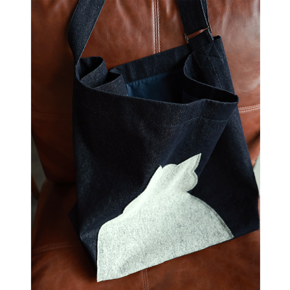 Handmade Cotton Kitten Applique Shoulder Bag - Product image 5