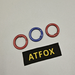 品质ATFOX玩偶挂扣彩色弹圈