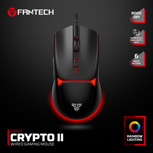 FANTECH CRYPTO VX7/VX7v2 8000DPI RGB Wired Gaming Mouse
