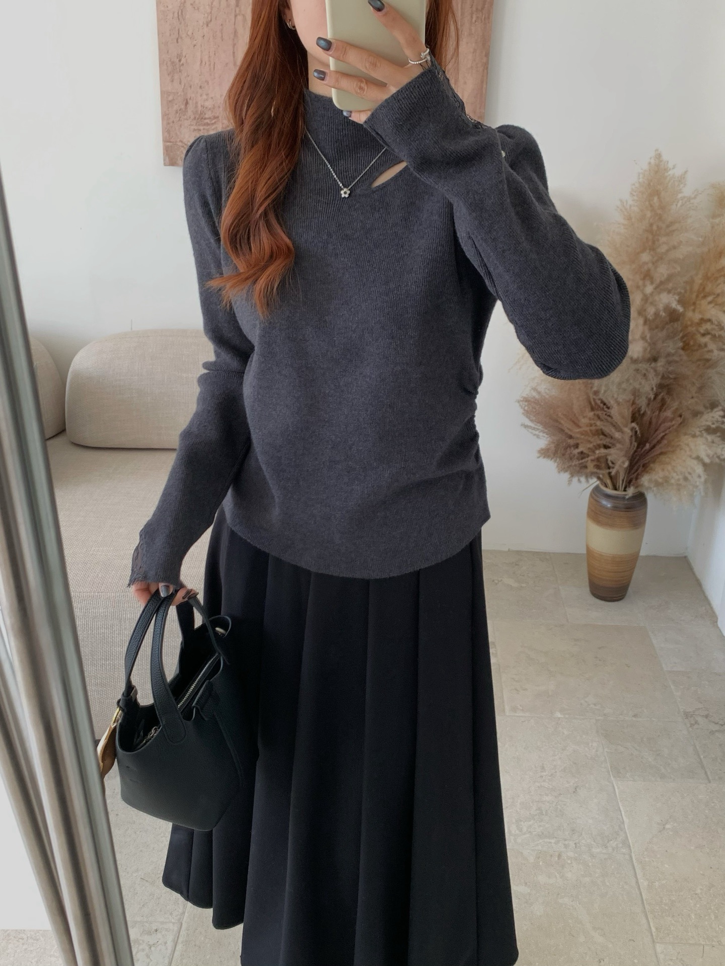 2025新款韩版宽松显瘦半高领长袖针织衫女百搭休闲上衣毛衣打底衫