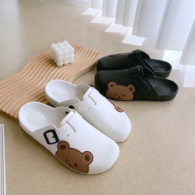 包头半拖鞋EVA男女夏季外穿防滑防工作水护士手术室懒人雨鞋卡通