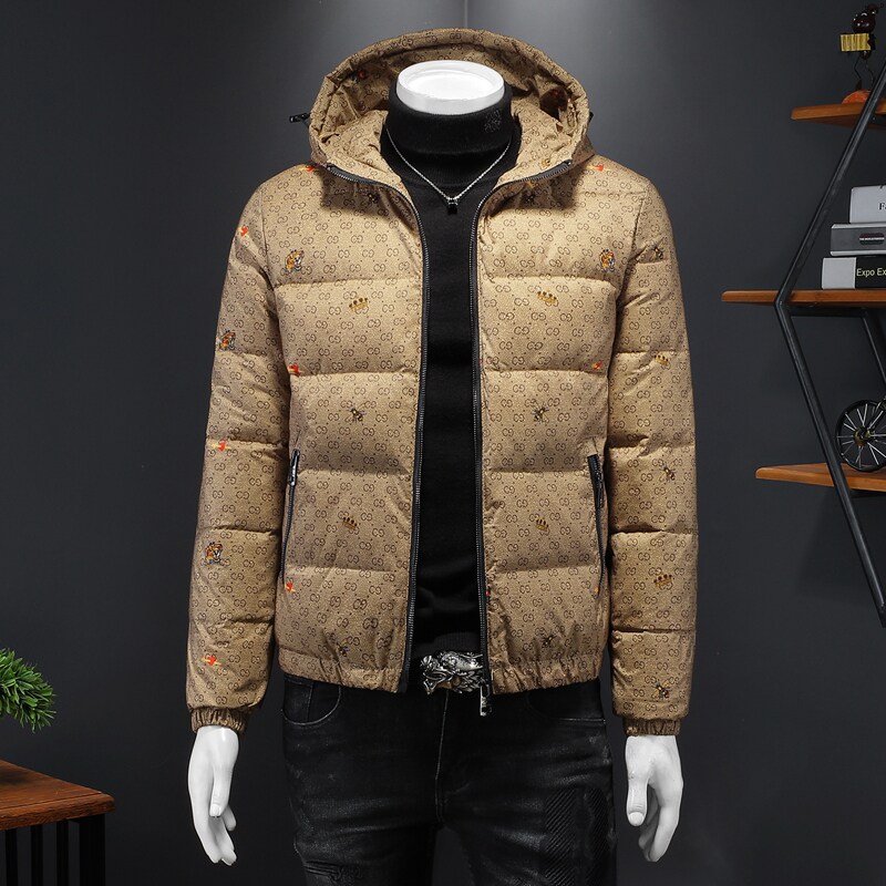 90%白鸭绒2024新款男士连帽羽绒服钱塘6016-F9184P290假模,男装羽绒服,钱塘6016