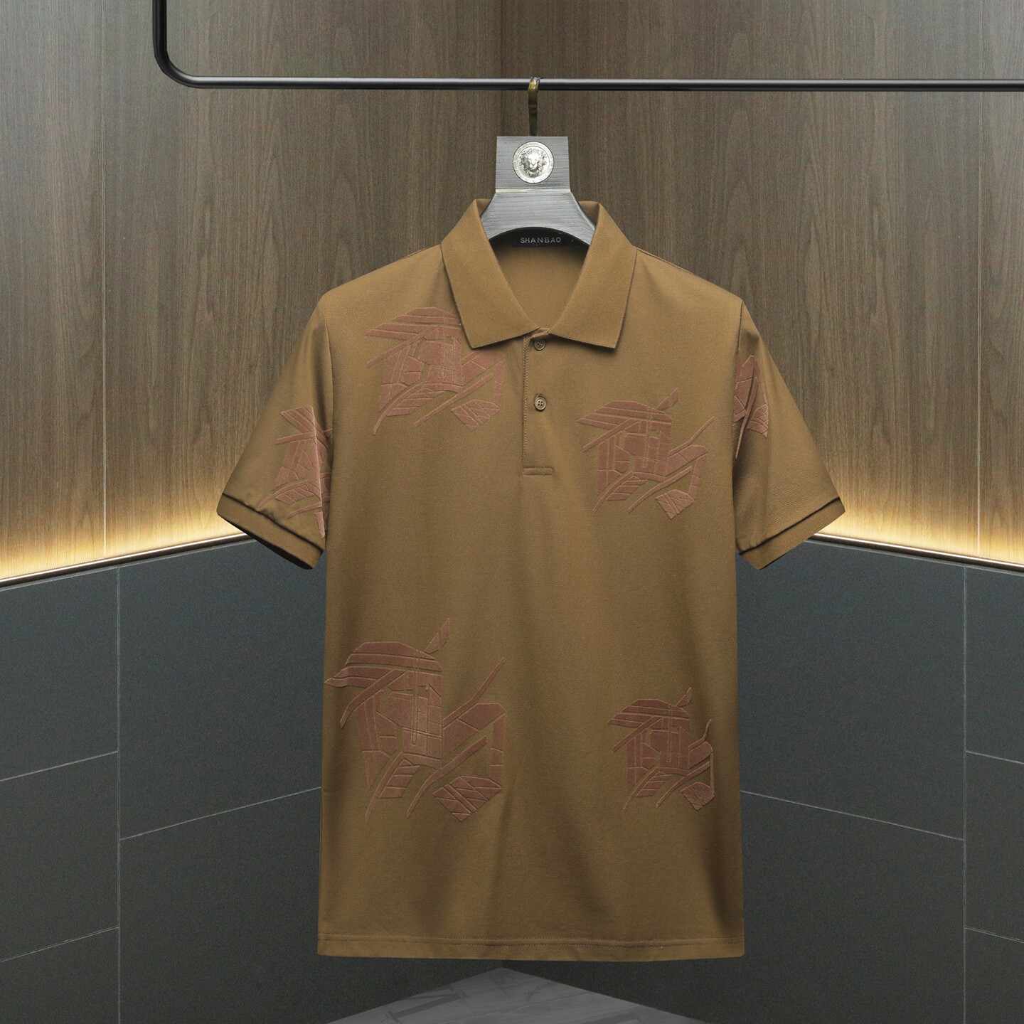 2026年夏季植绒POLO衫QT6016-E3686-P80，男装Polo衫，钱塘6016
