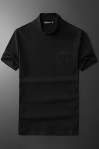 丝光棉风加绒加厚小高领打底衫短袖T恤男中领qt6016-CC912-P7图片