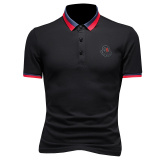 2024年新款男POLO衫印花纯色钱塘6016-E2031-P75，男装Polo衫，钱塘6016