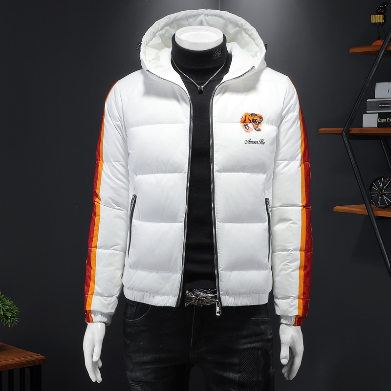 90%白鸭绒2024新款男士连帽羽绒服钱塘6016-F9187P290，男装羽绒服，钱塘6016