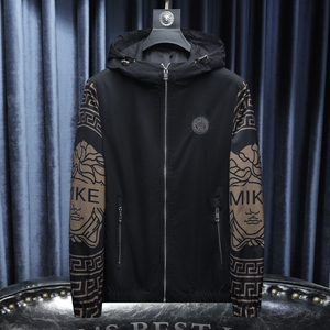 2025新款男士连帽夹克衫绣花色拉链外套6016-J4215-P160沙发图图片