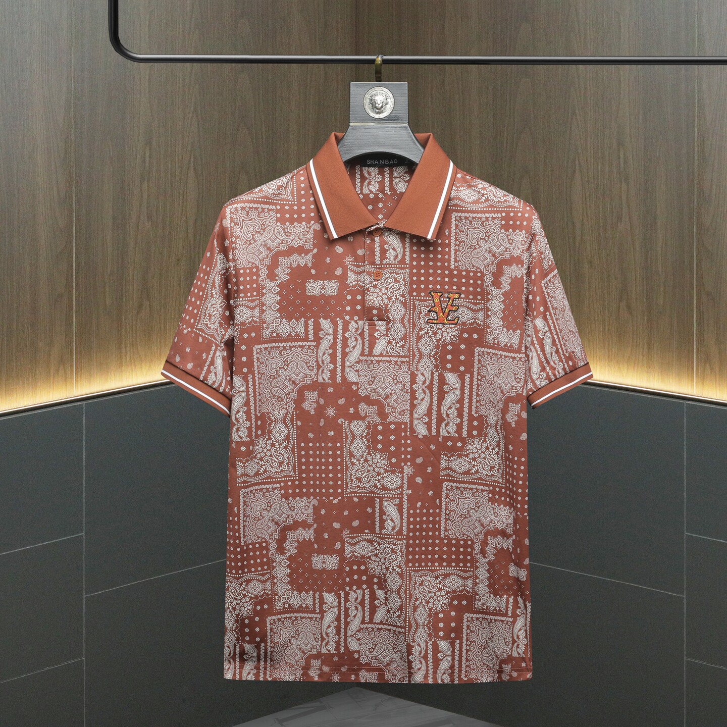 2026年夏季腰果花印花POLO衫QT6016-E3683-P75，男装Polo衫，钱塘6016