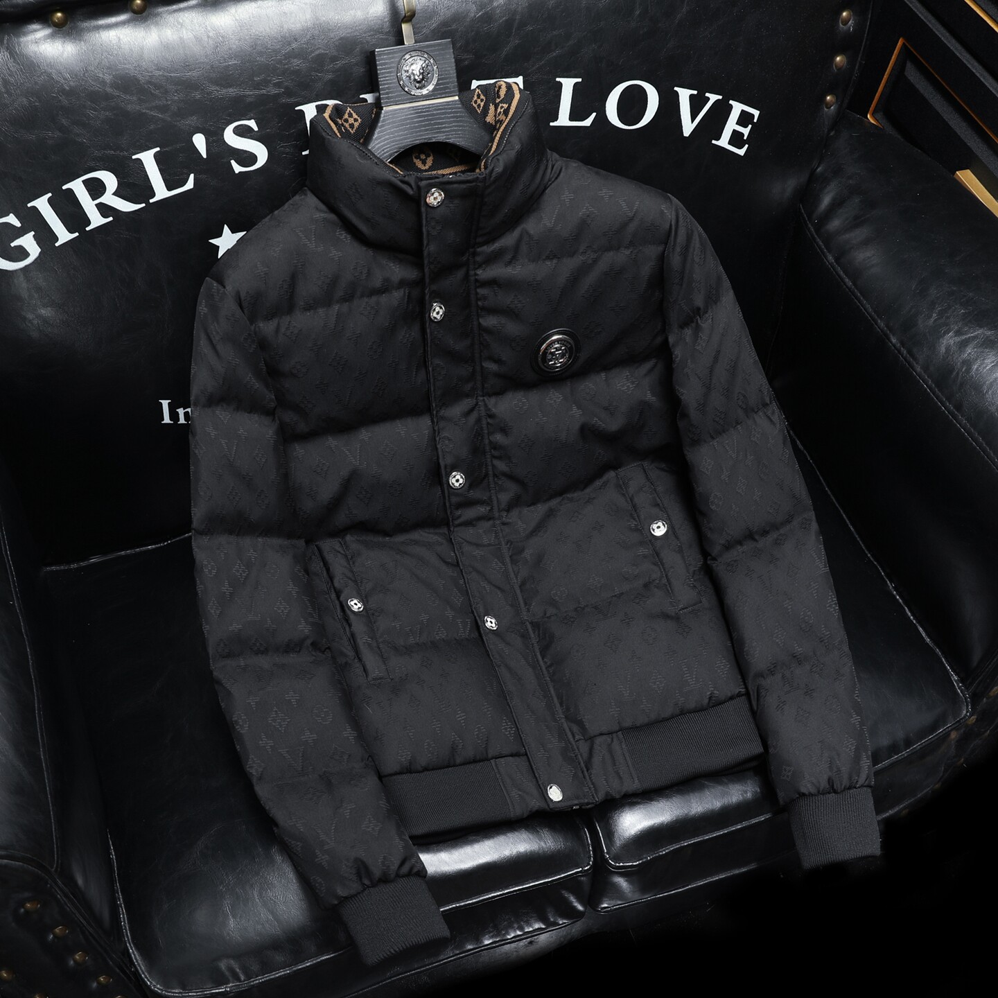 2025新款立领印花厚款羽绒服外套6016-F88659-P320,男装羽绒服,钱塘6016