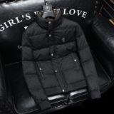2025新款立领印花厚款羽绒服外套6016-F88659-P320，男装羽绒服，钱塘6016
