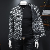 2025秋冬新款翻领毛呢羽绒服夹克外套6016-F8820-P325，男装夹克，钱塘6016