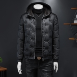 90绒2024新款连帽羽绒服外套男钱塘6016-F7787-P300，男装羽绒服，钱塘6016