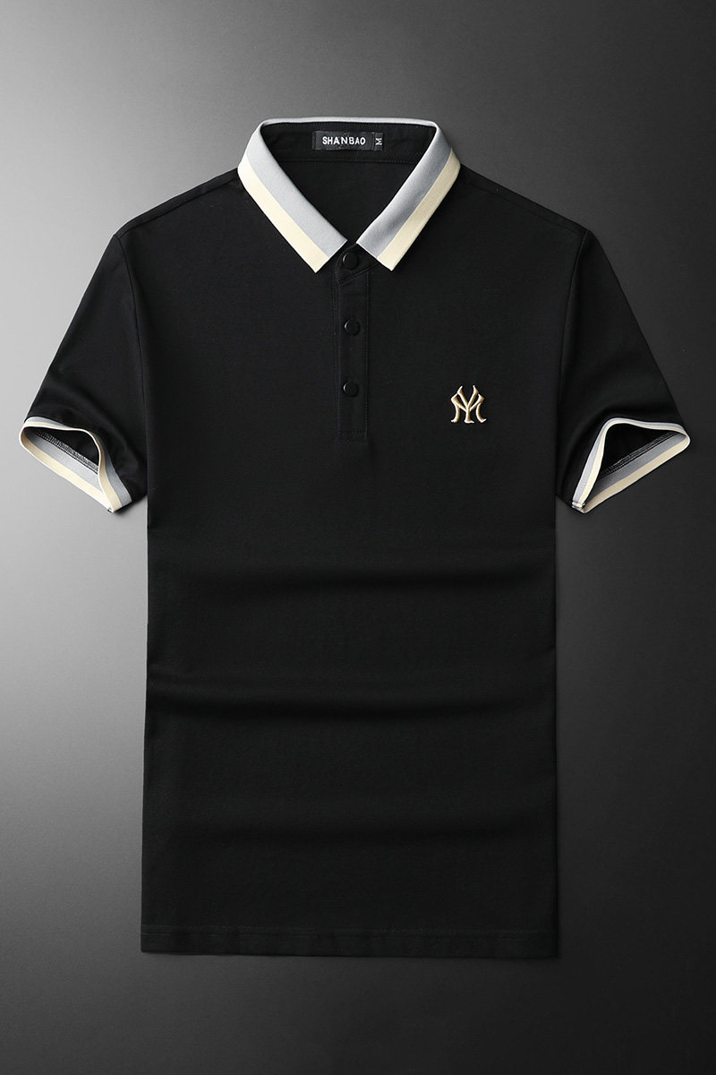 2024年新款男POLO衫纯色钱塘6016-E2027-P75,男装Polo衫,钱塘6016