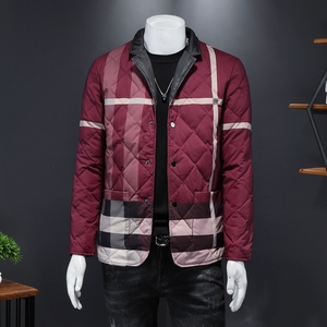 2024新款冬季男装羽绒服加厚潮男装钱塘6016-18808P280假模杏色图片