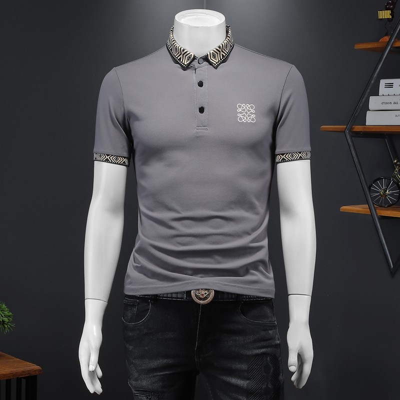 2024年新款男POLO衫印花纯色钱塘6016-E2041-P75，男装Polo衫，钱塘6016