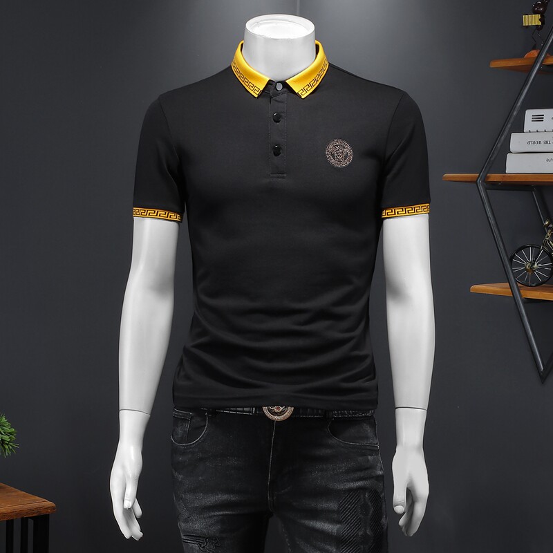 2024年新款男POLO衫纯色钱塘6016-E2035-P75,男装Polo衫,钱塘6016