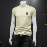2026年夏季男士刺绣T恤QT6016-E3676-P65，男装T恤，钱塘6016