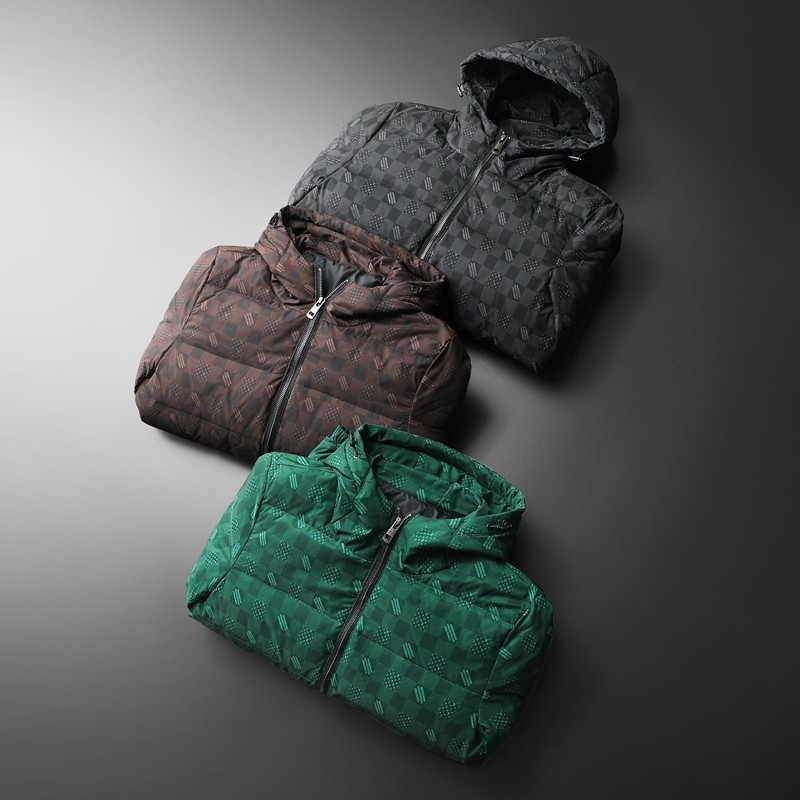 90%白鸭绒新款男士连帽羽绒服钱塘6016-F9186P290，男装羽绒服，钱塘6016