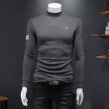 新款秋冬男装高领纯色长袖T恤钱塘6016-C3330-P85，男装T恤，钱塘6016