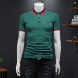 2024年新款男POLO衫印花纯色钱塘6016-E2031-P75，男装Polo衫，钱塘6016