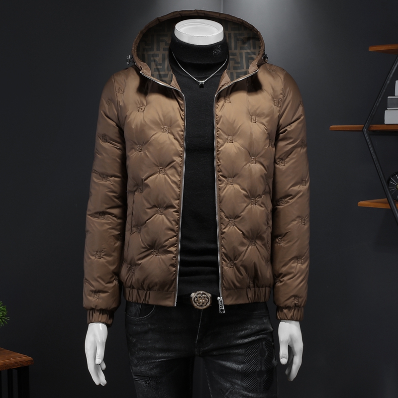 90绒2024新款连帽羽绒服外套男钱塘6016-F7787-P300，男装羽绒服，钱塘6016