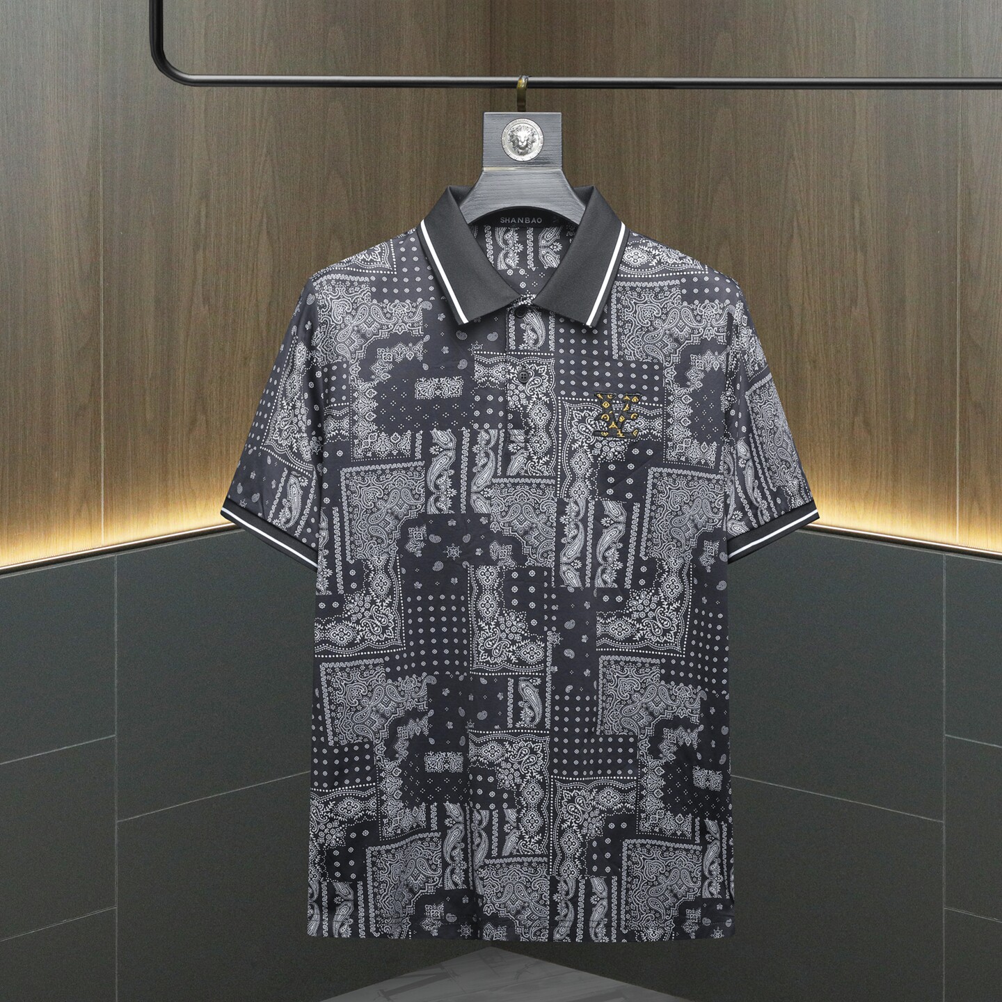 2026年夏季腰果花印花POLO衫QT6016-E3683-P75，男装Polo衫，钱塘6016