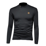 不断货秋冬新款钱塘6016-8809p80男长袖加厚打底衫大码假模酒红，男装T恤，钱塘6016