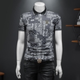 2026年夏季腰果花印花POLO衫QT6016-E3683-P75，男装Polo衫，钱塘6016