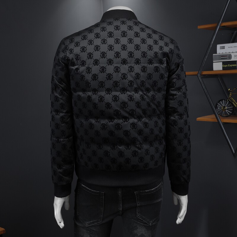 F6060P2902024高端冬季90%白鸭绒植绒连帽羽绒服假模335,男装羽绒服,钱塘6016