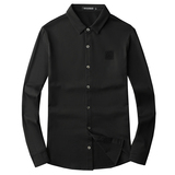 2026秋冬男士衬衫长袖衬衣加薄绒烫印大码钱塘6016-S112-P110，男装衬衫，钱塘6016