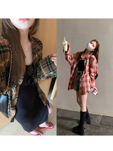 Художественная роспись, летняя рубашка, куртка для отдыха, в корейском стиле, свободный крой, защита от солнца