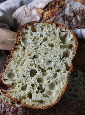 枣叔的店菠菜咸硬欧包手工面包无蔗糖健康早餐零食轻卡健身下午茶