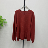 上衣软糯毛针织衫 V领毛衣女2025冬季 亮闪闪宽松慵懒风时尚 8177Y