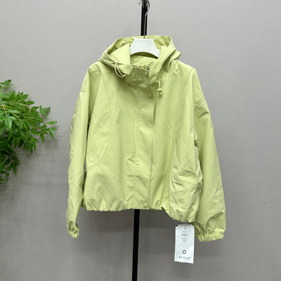 2026新款韩版时尚百搭休闲简约大气纯色连帽冲锋衣外套上衣7701H