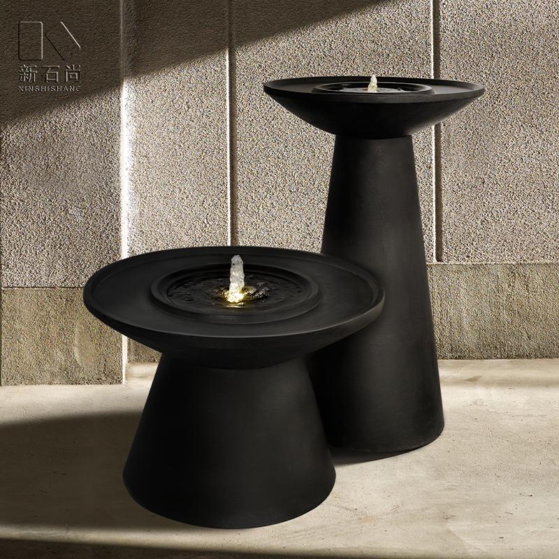 庭院花园别墅流水摆件小鸟洗澡盆