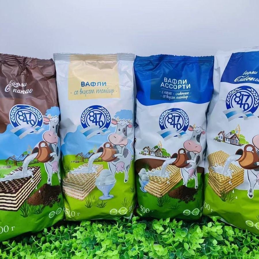 俄罗斯进口 8470小牛牌威化饼干
