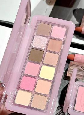 韩国3CE三熹玉 风格12色眼影盘 提亮显白粉嫩细闪 PURELY樱花碎冰