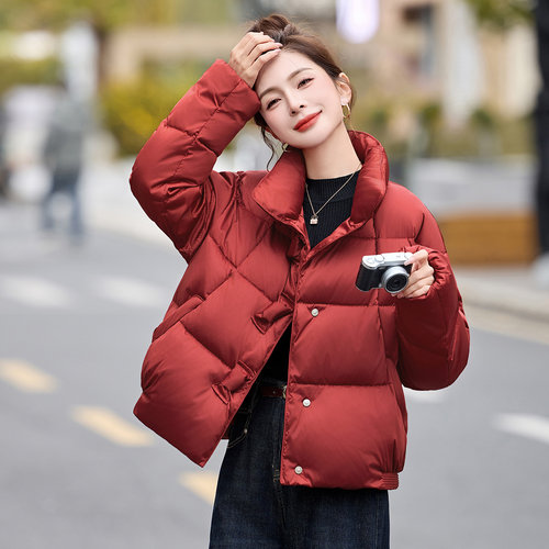大码宽松韩版短款羽绒服女冬季