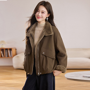 小个子今年流行超好看保暖棉袄外套 新款 加绒派克服棉服女短款 冬装