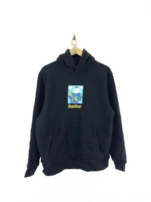 ripndip 警官拿菜黑色男款帽衫卫衣