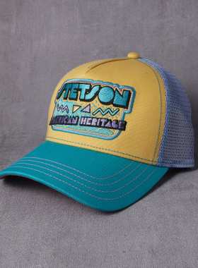 STETSON斯坦森拼色帽子可调节卡车司机帽美式棒球帽半网帽休闲帽