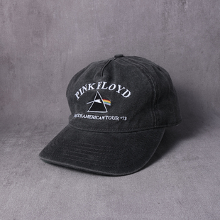 Pink Floyd平克弗洛伊德摇滚乐队前卫英伦洗水做旧灰色帽子棒球帽