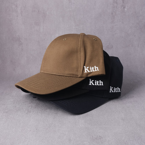 kith侧面经典刺绣字母标志美式帽子棒球帽老爹帽子