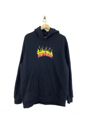 ripndip 火焰小恶魔 黑色男款帽衫卫衣