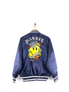 town market 笑脸龙蓝色男款秋冬棒球服棉衣外套