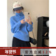 高领套头毛衣女2025年秋冬季 慵懒风软糯宽松内搭堆堆领针织打底衫