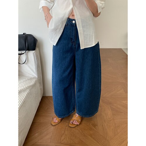 松弛感八分阔腿裤牛仔裤26夏季