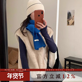 新款 韩版 轻奢仿貂毛立领拉链马甲女2025冬季 加厚保暖显瘦背心外套