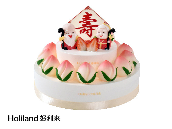 好利来祝寿双层生日蛋糕福海寿山本溪抚顺沈阳盘锦鞍山同城配送