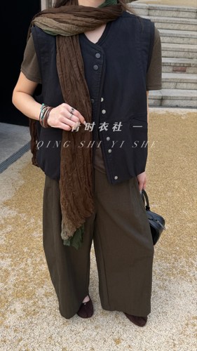27828 高级感马甲女士时尚洋气减龄秋季新款宽松外搭叠穿马夹上衣